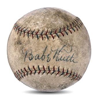 Babe Ruth and Lou Gehrig Dual Signed Official American League Ball